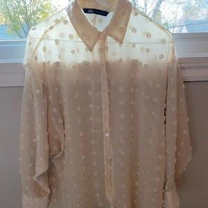 Zara beige blouse